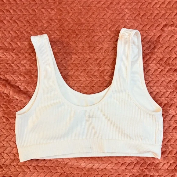 👼🏼NWOT👼🏼 Lucky Brand White Ribbed Bralette - Picture 4 of 4